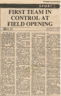 Templenoe GAA Grounds Opening 1991_5